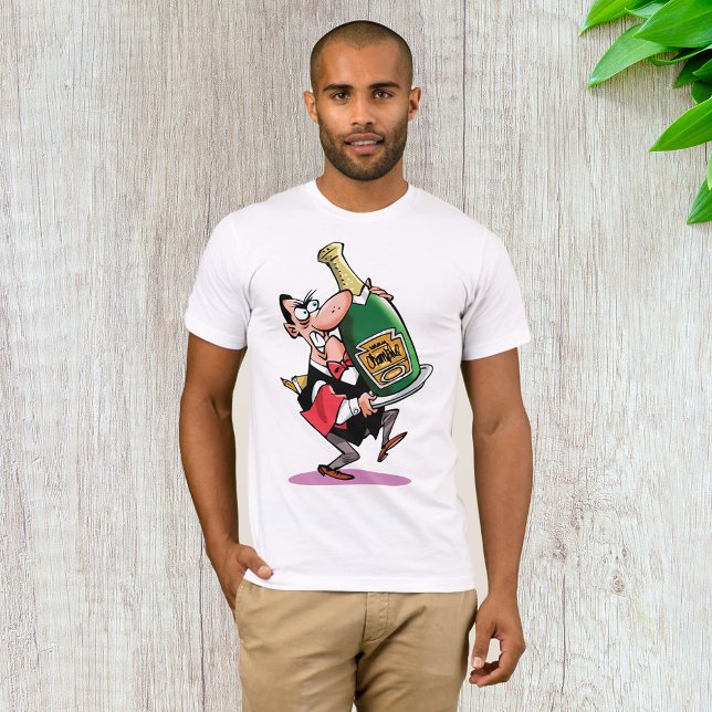 Große Flasche Champagner Mens T - Shirt (Von Creator hochgeladen)