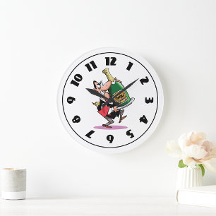 Große Flasche Champagneruhr Wanduhr