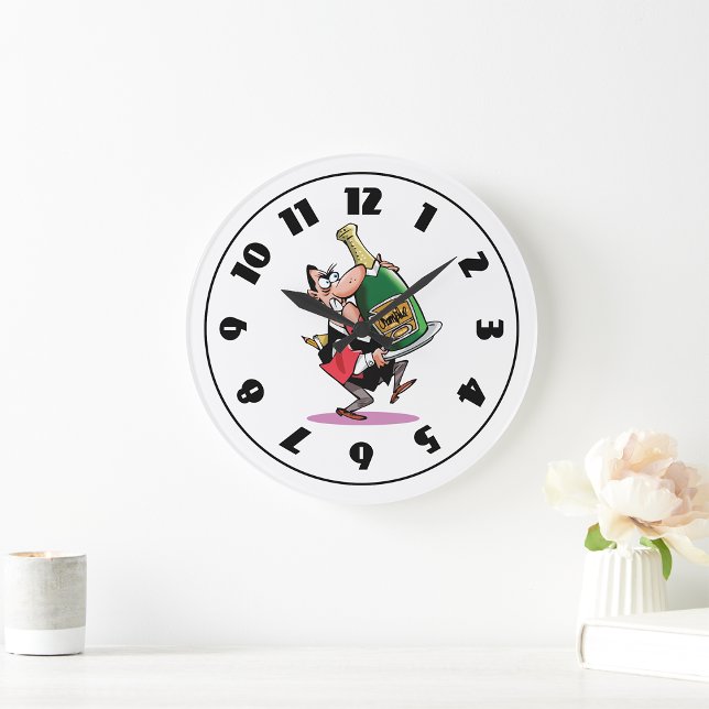 Große Flasche Champagneruhr Wanduhr (Von Creator hochgeladen)