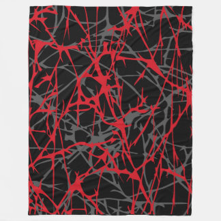 Große Fleece Blanke, modern, abstrakt, rot, schwar
