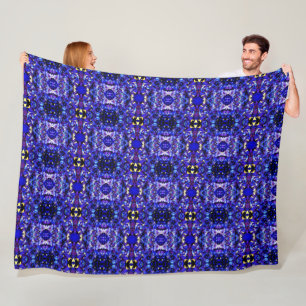 Große Fleece Blanket Blau/Lila Kristalle