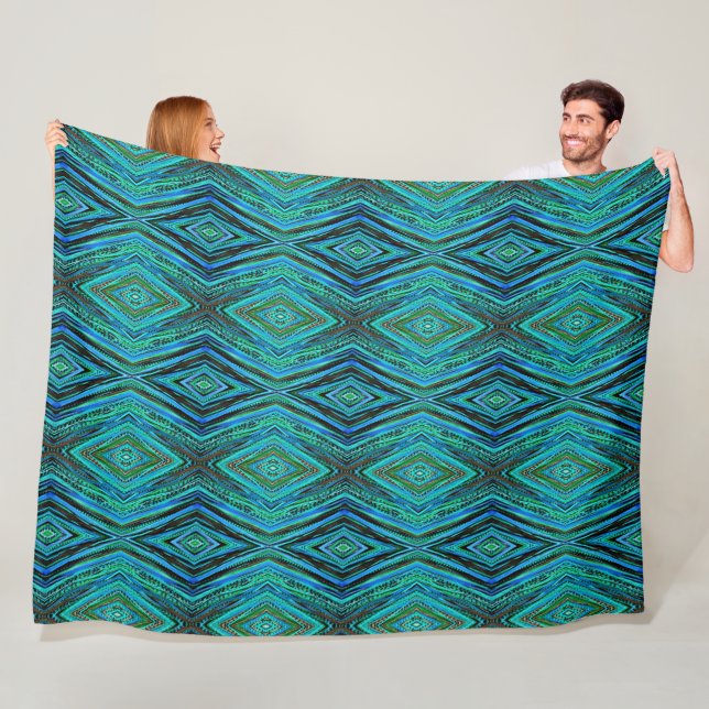 Große Fleece Blanket Peacock Feathers (Beispiel)