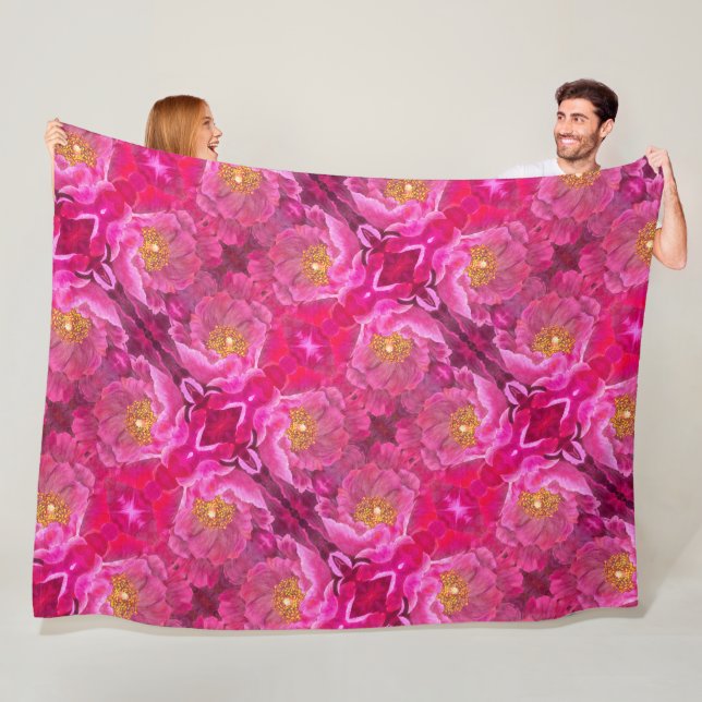 Große Fleece Blanket Pink Cactus Rose (Beispiel)