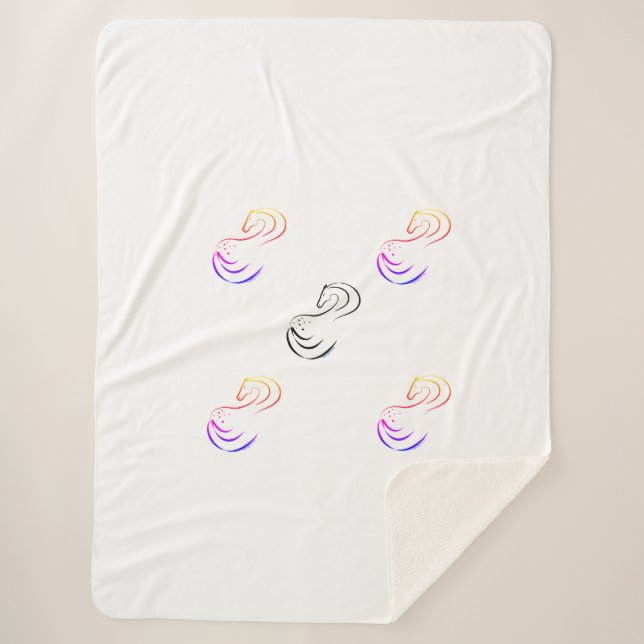 Große Fleece Stalldecke Sherpadecke (Vorderseite)