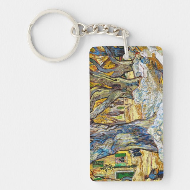 Große Flugzeug Bäume von Vincent Van Gogh Schlüsselanhänger (Vorderseite)