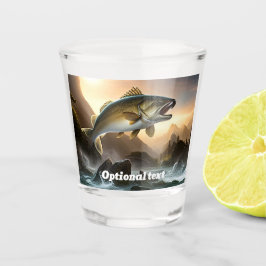 Große Forelle in Rapid Schnapsglas