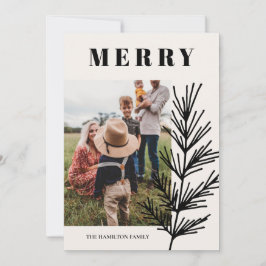 Große Freude und Blätter Feiertagskarte