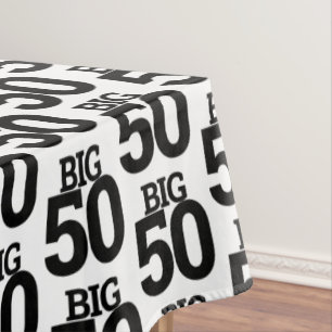 Große Fünfzig Großbuchstaben BIG 50 50 Geburtstag Tischdecke