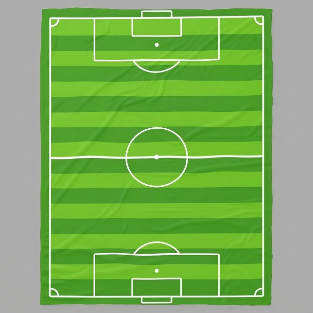 Große Fußballfeld-Fleece-Decke Fleecedecke (Large soccer field blanket for soccer players and fans.)