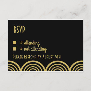 Große Gatsby themenorientierte RSVP Karte