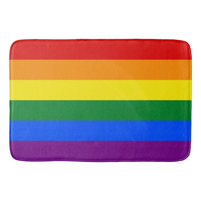 Große Gay-Pride-Flagge Badematte (Vorderseite)