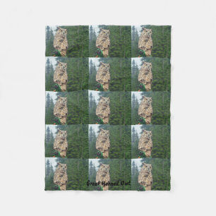 Große gehörnte Eulen-Fleece-Decke Fleecedecke