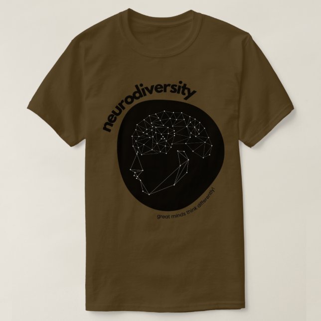 Große Geister der Neurovielfalt denken anders T-Shirt (Design vorne)