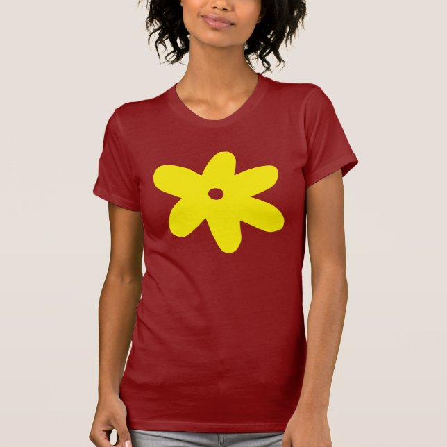 Große gelbe Blume T-Shirt (Vorderseite)