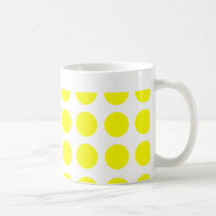 Große gelbe Punkte Kaffeetasse