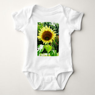 Große gelbe Sonnenblume Baby Strampler