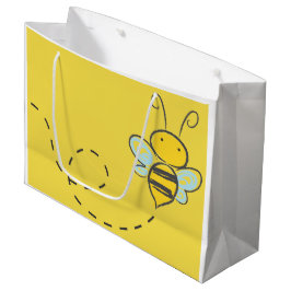 GROSSE GESCHENK-TASCHE MIT BIENE IM FLUG GROßE GESCHENKTÜTE