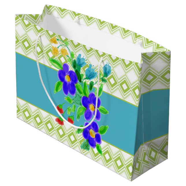 Große Geschenktasche für jeden Fall Große Geschenktüte (Rückseite Schrägansicht)