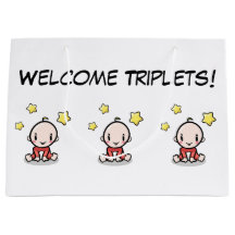 große Geschenktüte für Triplets, Verpackungspapier