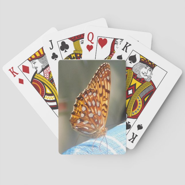 Große geschwungene Schmetterlingskarte Spielkarten (Rückseite)