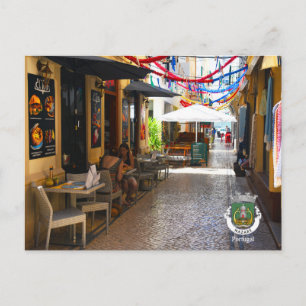 Große Gespräche in Nazare, Portugal Postkarte
