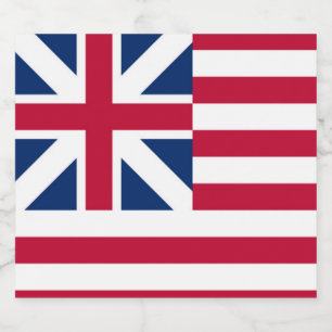 Große Gewerkschaft, 1. US-Flagge für Kolonien Alkoholflaschenetikett