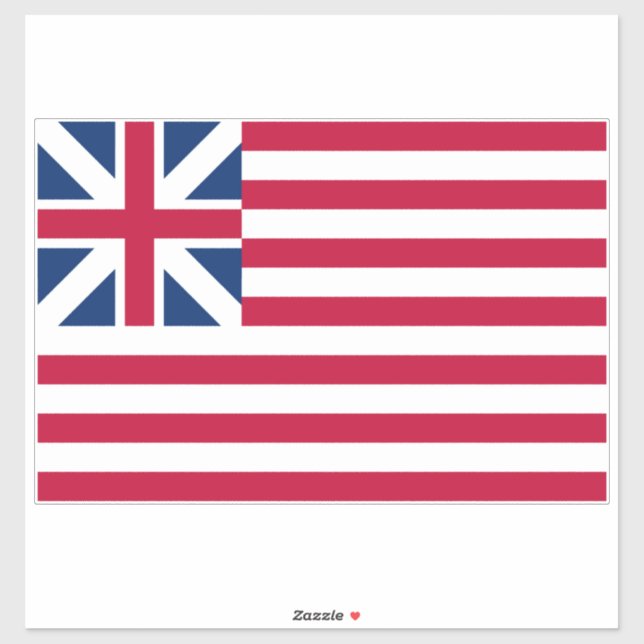 Große Gewerkschaft, 1. US-Flagge für Kolonien Aufkleber (Blatt)