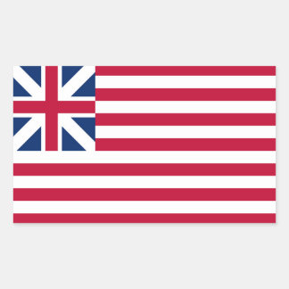 Große Gewerkschaft, 1. US-Flagge für Kolonien Rechteckiger Aufkleber