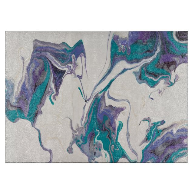 Große Glasschneidplatte Schneidebrett (Vorderseite)