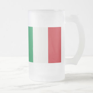 Große Glastasse Italien Fahne Mattglas Bierglas