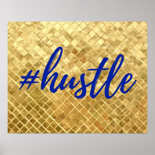 Große Gold Foil Effect Hustle Poster (Vorne)