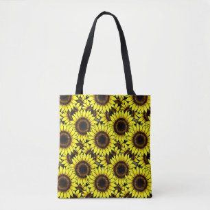 Große goldgelbe Sonnenblumen Tasche
