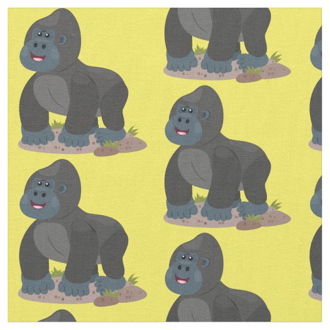 Große Gorilla-Cartoon-Abbildung Stoff (Nahaufnahme)