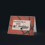 Große Grandson 10. Geburtstag Basketball Groß Karte<br><div class="desc">Machen Sie einen glücklichen Tag viel glücklicher für einen Basketball, der sich wie Ihr Urenkel liebt. Alles was du tun musst ist heute diese Karte zu bestellen und bereit zu sein, ihm bald auf seinem 10. Geburtstag feiern Ereignis. DER TEXT AUF DER KARTENDECKE IST EIN GRUNGE-STIL, DER ABSICHTLICH ALTER AUSSIEHT....</div>