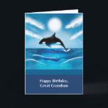 Große Grandson Geburtstag mit Orca Whale im Ozean Karte<br><div class="desc">Machen Sie sich bereit,  Ihren geliebten Urenkel mit dieser Karte zu überraschen,  sobald er endlich seinen Geburtstag feiert. Diese lustige Karte ist alles,  was Sie brauchen,  um seinen Tag zu machen und ihm einen Wal der guten Zeit zu geben.</div>