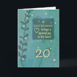 Große Grandson Religious 20. GeburtstagHand Drawn Karte<br><div class="desc">Wenn Sie sich auf den 20. Geburtstag Ihres Urenkelns freuen,  sollten Sie sich diese Karte jetzt besorgen und bereit sein,  sie ihm zu geben,  wenn sein besonderer Tag kommt. Die herzliche Insider-Botschaft auf dieser wird definitiv seinen Tag machen.</div>