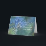 Große Grandson Religious Birthday Segings Karte<br><div class="desc">Dieses einfache Design hat eine zeitlose Anziehungskraft, die sicher die Aufmerksamkeit Ihres Urenkelns erwecken und ihn an seinem großen Tag besonders fühlen wird. Es ist der perfekte Weg, um Ihre Dankbarkeit für den wunderbaren jungen Erwachsenen, der er geworden ist, und die Segnungen, die er zu Ihrer Familie bringt, zum Ausdruck...</div>