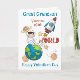 Große Grandson Valentine aus diesem Weltraum Karte