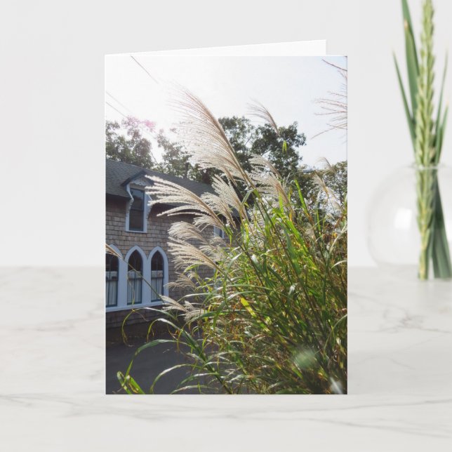 Große Gräser haben Windows - Martha's Vineyard Karte (Vorderseite)