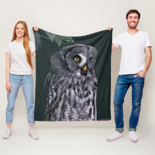 Große Graueule Halloween-Wildtierkunst Fleecedecke