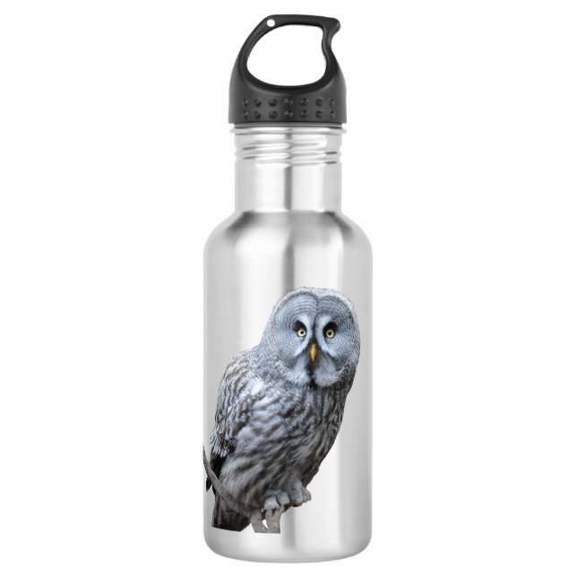 Große Grauschale Edelstahlflasche (Vorderseite)