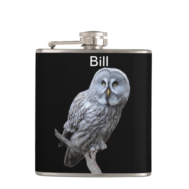 Große Grauschale Flachmann (Vorderseite)