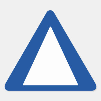 Große Grenzen - Blue Alert Dreieckiger Aufkleber