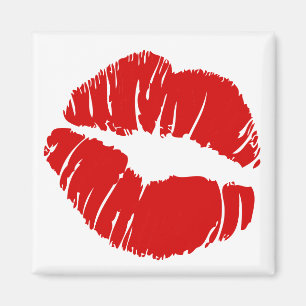 Große große Lippen küssen riesige Lippenenormen Magnet