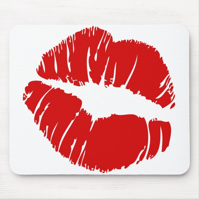 Große große Lippen küssen riesige Lippenenormen Mousepad (Vorne)