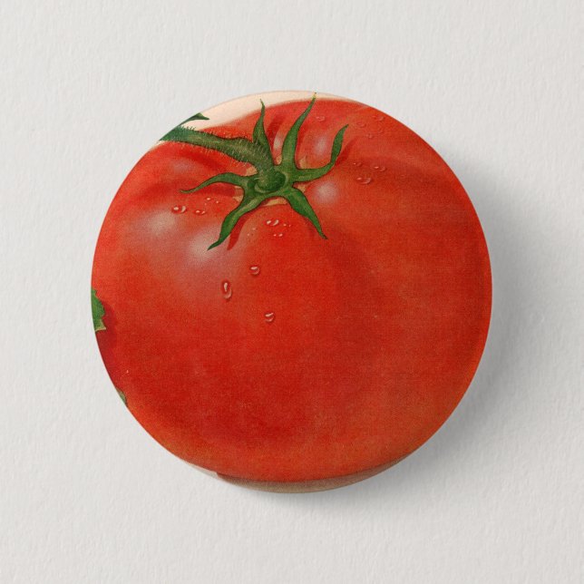 große, große saftige Tomate Button (Vorderseite)
