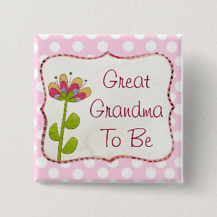 Große Großmutter, zum rosa Button