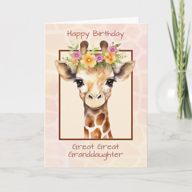 Große Großtochter Geburtstag Sweet Safari Karte (Vorderseite)