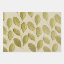 Große grüne Farbe Geschenkpapier Set