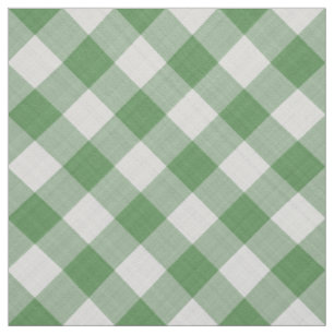 Große grüne Gingham-Karo Muster Geometrie Stoff